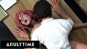 ADULT TIME – Hentai Sex University Prodigy Dominates Principal's Pussy For His Midterm Exam