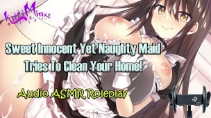ASMR Ecchi – Sweet Yet Naughty Maid Tries To Clean, But You Have Other Ideas! Audio Roleplay