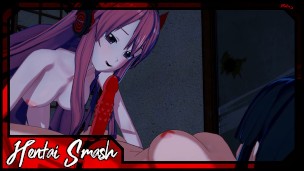 Chelsea licks pussy before getting strapon fucked by Akame – Akame Ga Hentai