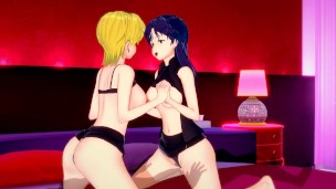 Evangelion — Misato and Ritsuko Threesome(3d Hentai)