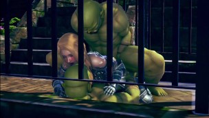 Female knight lose to monster ork – episode.2