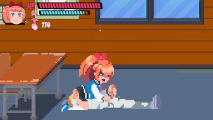 Lewd City Girls [Hentai pixel game] mixed sex facial blowjob while face siting