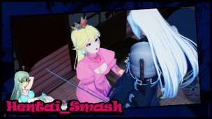 Sephiroth fucking Princess Peach, cum inside her pussy – Super Smash Bros. Hentai