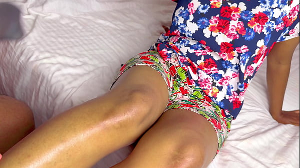 she moaning loud when I lick her pussy with her hot legs