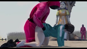 Squid game 3D COSPLAY – Fucking before eliminate her – SECOND LIFE