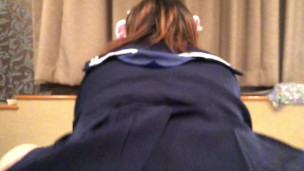 XXX Japanese Asian ass anal schoolgirl cowgirl cat ears butt cosplay hentai sex xxx