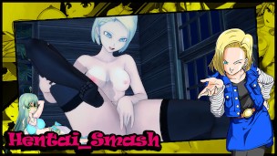 Android 18 fingers her pussy in a secluded getaway – Dragonball Hentai.