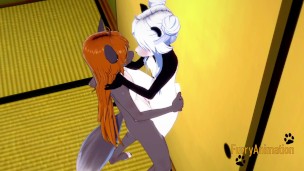 Furry Hentai 3D Yiff – Grey Fox & Panda Bear First Time Sex