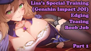 Hentai JOI – Lisa's Special Training Session, Session 1 (Edging, Teasing, Boob Job, Genshin Impact)