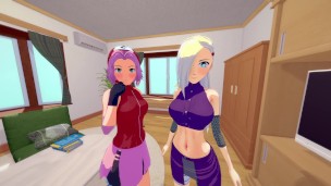 HOT FOURSOME WITH SAKURA AND INO – NARUTO BORUTO PORN