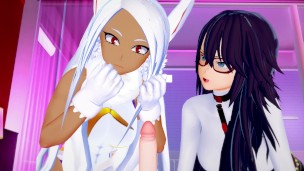 My Hero Academia Rumi x Midnight Threesome POV Hentai