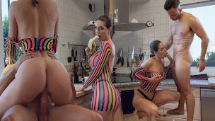 My roommate was eating a banana in the kitchen… I shouldn’t have walked in with her mouth that full