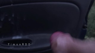 Straight guy in boxers bathes in the river and then cums powerfully