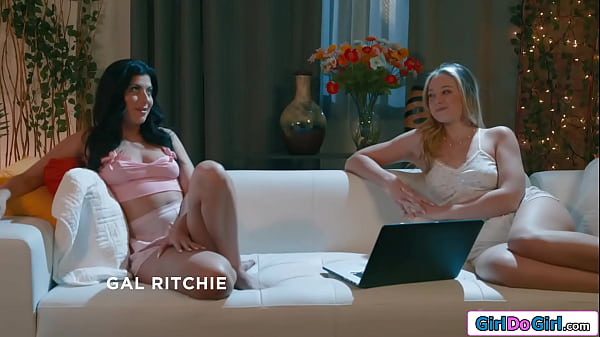 Teen find stepmom and bff fool around in the bed next to her