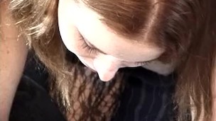 Blonde teen gets her pussy screwed by a black guy with huge dick