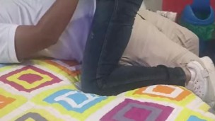 Follando con  mi amante mientras en casa