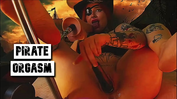 PIRATE GIRL GETS WILD ORGASMS FROM VIBRATORS IN ALL ORIFICES