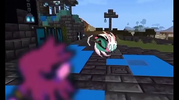 Ralsei digs straight down in Minecraft