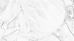 Cartoon blowjob, rider. Part 2