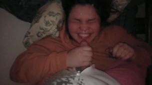 She wasn’t expecting this much Cum lol. Huge Amateur Facial!