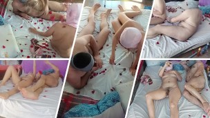 Vengo sul corpo di mia moglie. Coppia amatoriale che fa sesso sfrenato in camera da letto.